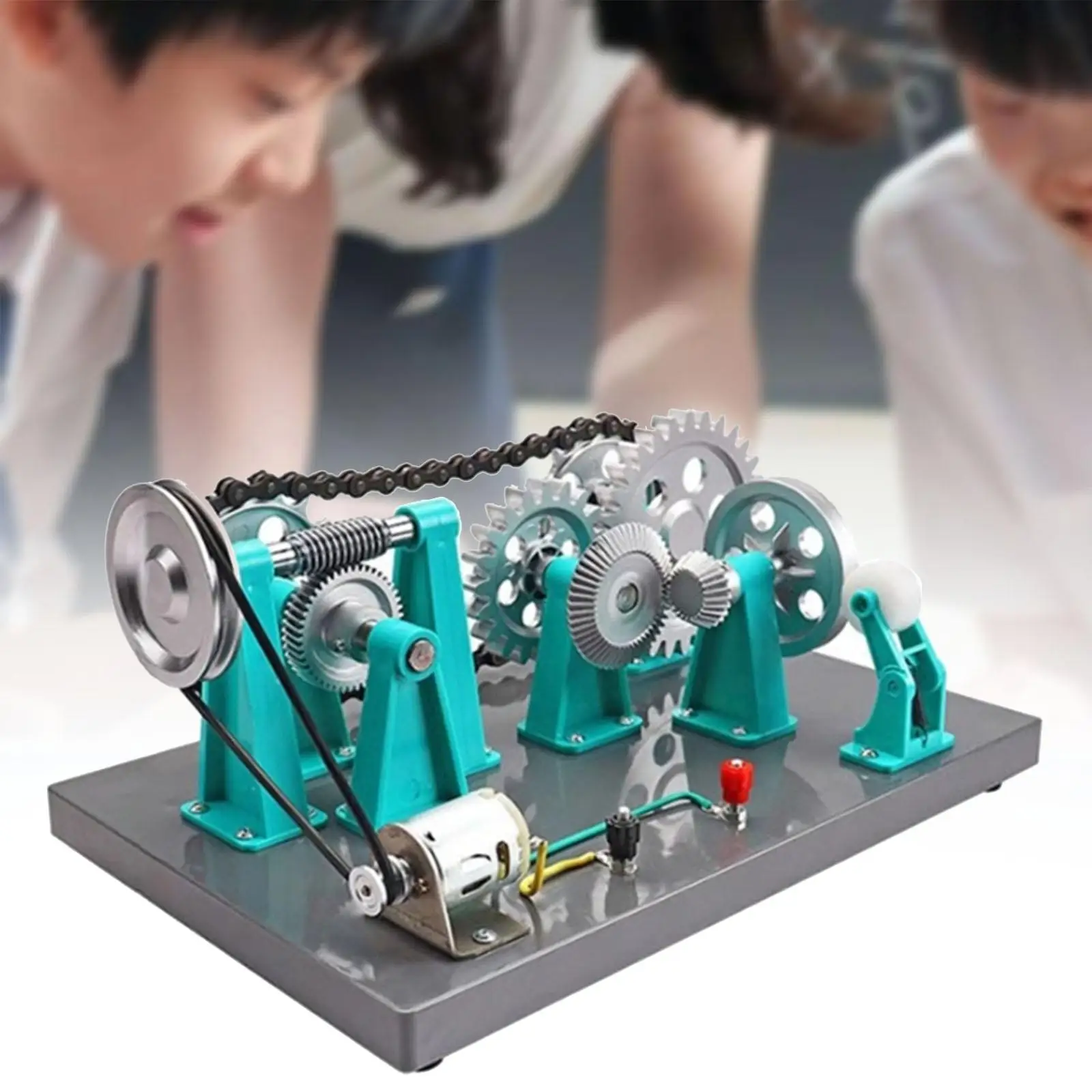 

Mechanical Gear Transmission Model Lightweight Physics Demonstrations Portable Physics Instrument for Classroom School Study