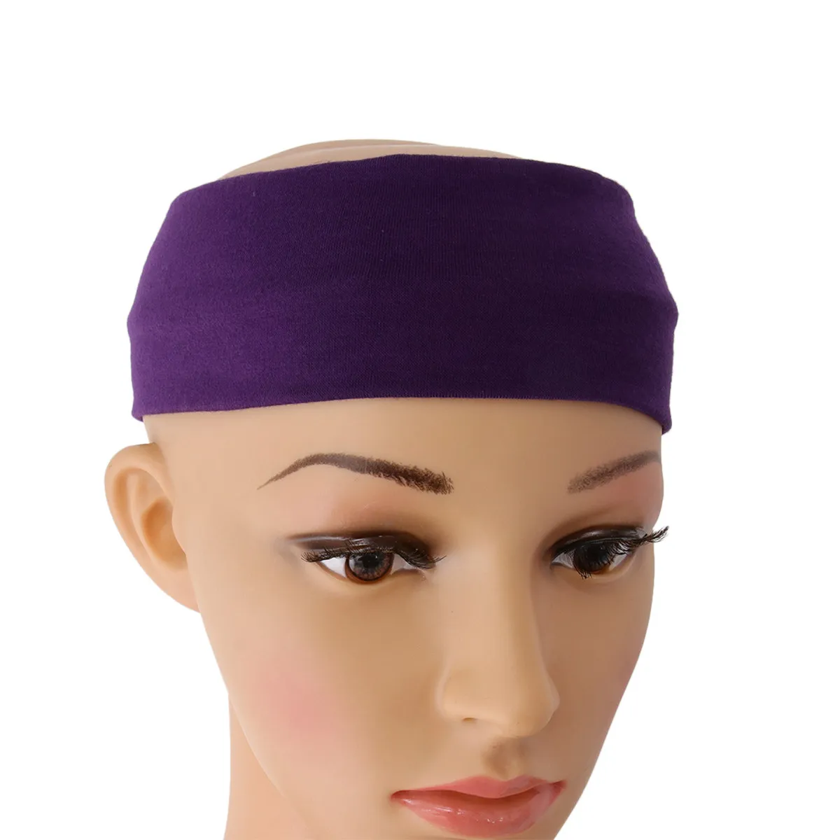 6-Piece Cotton Elastic Stretch Yoga Headbands Assorted Colors Sports Head Bands for Exercise Women Fitness Running Volleyball