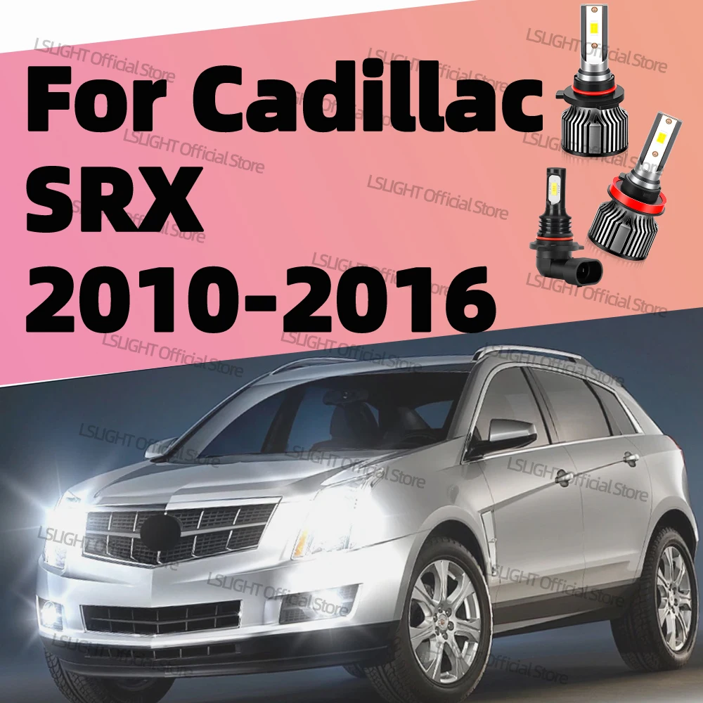 

2/6x автомобильные лампы 12 В, аксессуары для Cadillac SRX 2010-2016 2011 2012 2013 2014 2015, передние фары 6000K, противотуманные фары