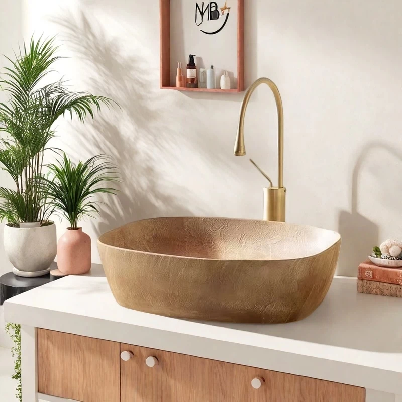 High End Washhand Stand Outdoor Faucets and Sinks Rust Proof Bathroom Fixture Heat Proof Top mount Sink Bathroom Washbasins