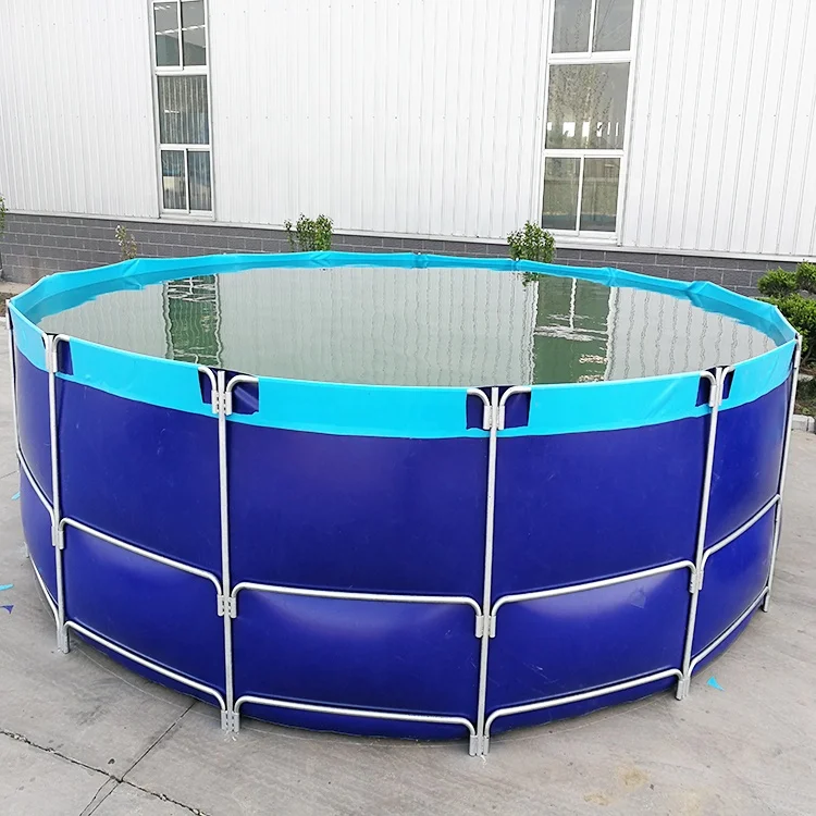 Aquaculture round PVC fish tanks pond tarpaulin fish farming tanks