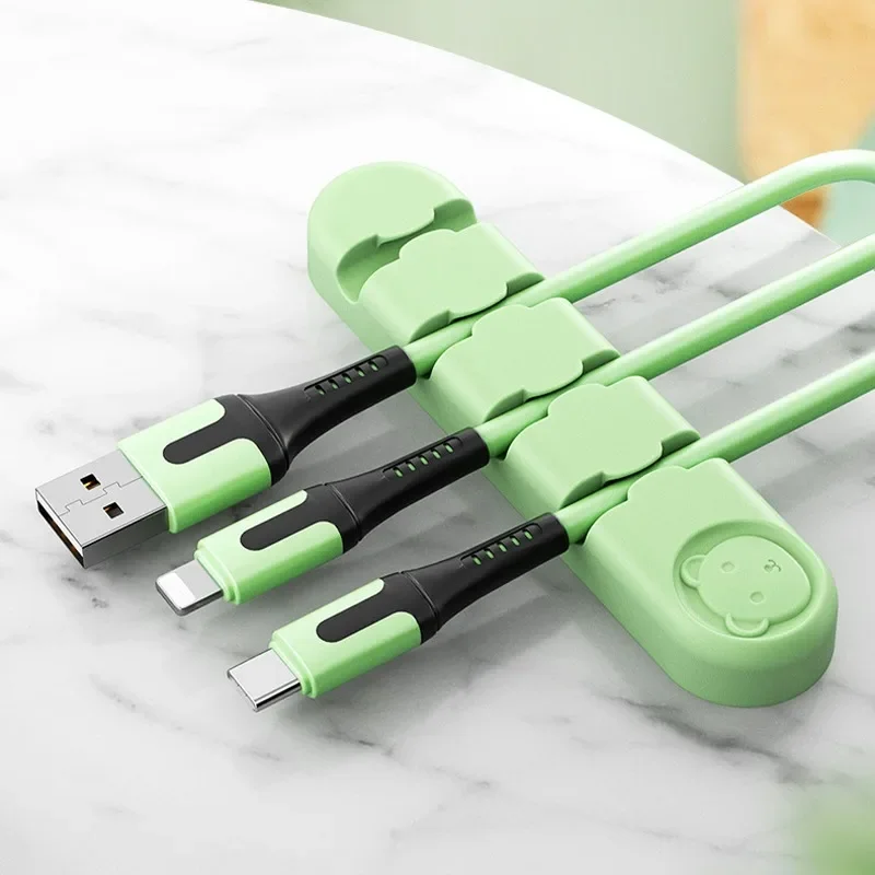 1 Stuk Kawaii Kabel Organisatoren Houder Clips Voor Desktop Muur Koord Organizer Wire Management Office Home Usb Data Kabel Winder