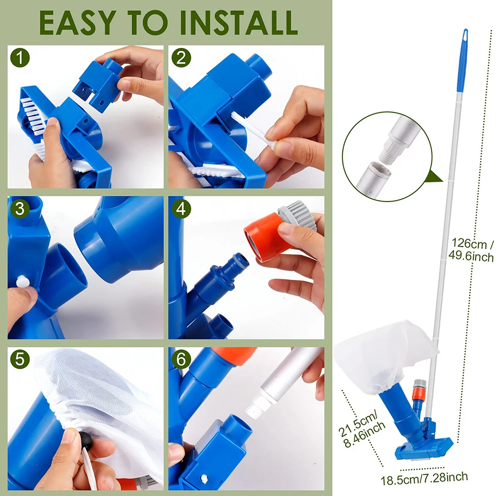 Pool Vacuum Cleaning Kit Brush Hot Spring Vacuum Cleaner Pool Clean Bottoms Net For Pool Filter Skimmer Pools Products Tool