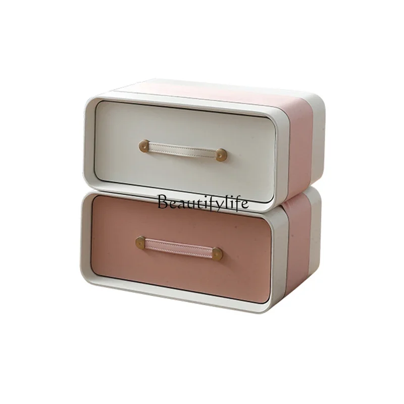 

LDModern minimalist double-layer rotatable bedside table