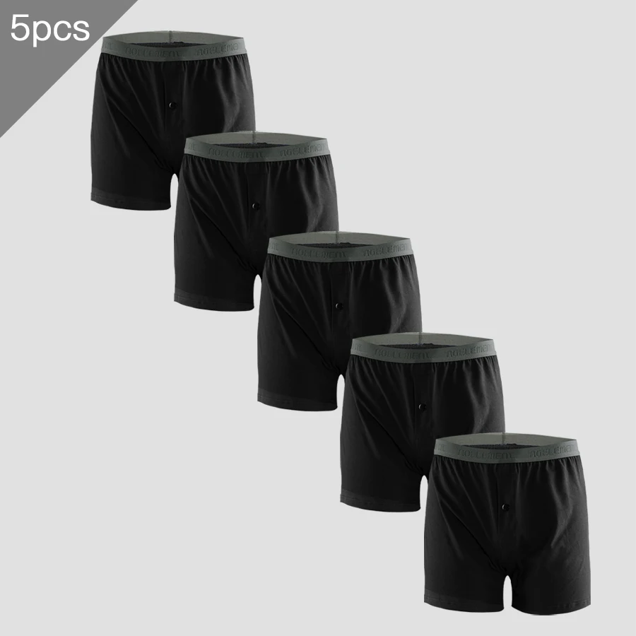 

5PCS Men's underwear loose home shorts summer flat shorts thin cotton aro pants large size four corners home pajamas