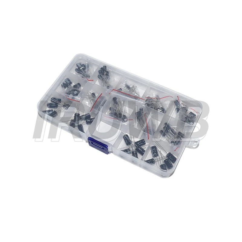 120Pcs 12 Kinds 16V 25V 50V Aluminum Radial Electrolytic Capacitors Electrolytic Capacitors Range 1UF-470UF Assortment Kit
