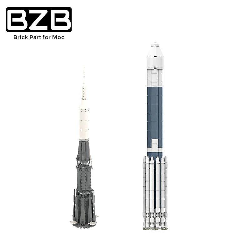 

BZB MOC Space Rocket of Ultimate Aerospace Series Building Blocks Set Artificial Satellite Ariane 5 ECA Bricks Kids best Toys