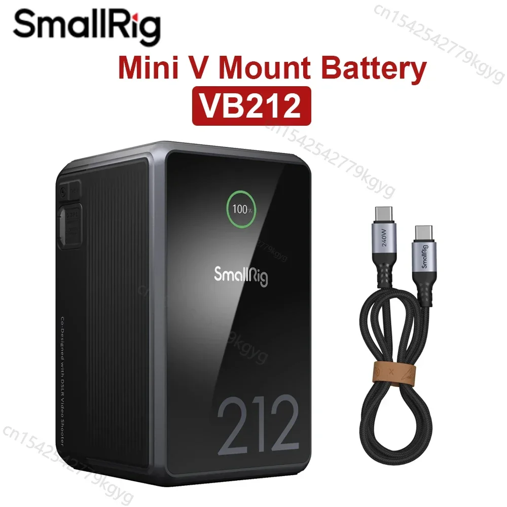 

SmallRig x Caleb Pike VB212 mini 212WH 14400 мАч V-образный аккумулятор Вт Быстрая зарядка несколько интерфейсов Поддержка питания телефонной камеры