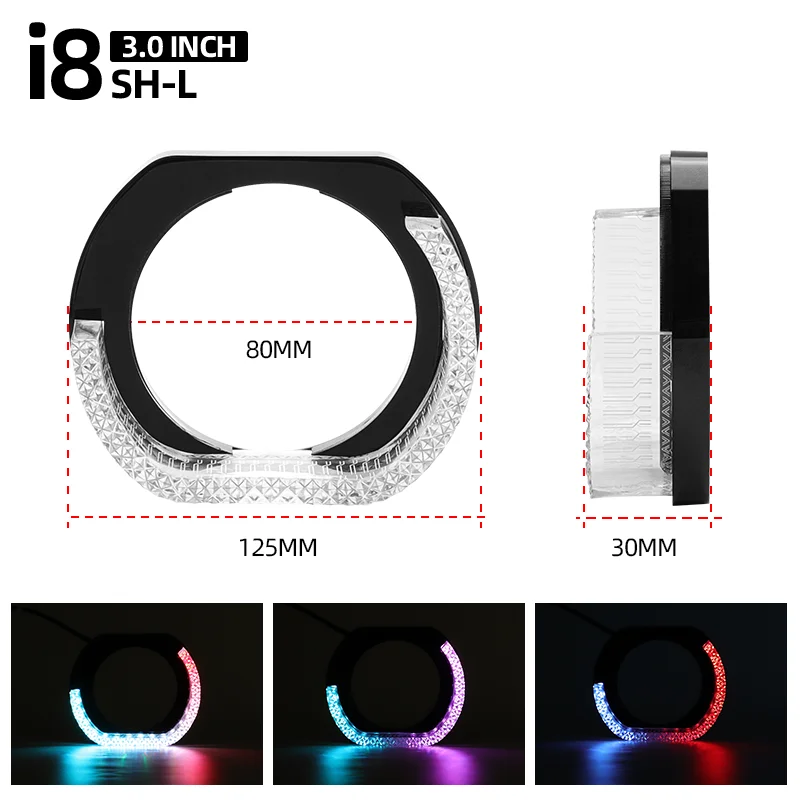 

2 шт. 2,5 "3" Автомобильный 5D Led Crystal Angel Eyes Led Angel Eyes App Control RGB Маски для линз проектора Halo Rings DRL Автомобильные аксессуары