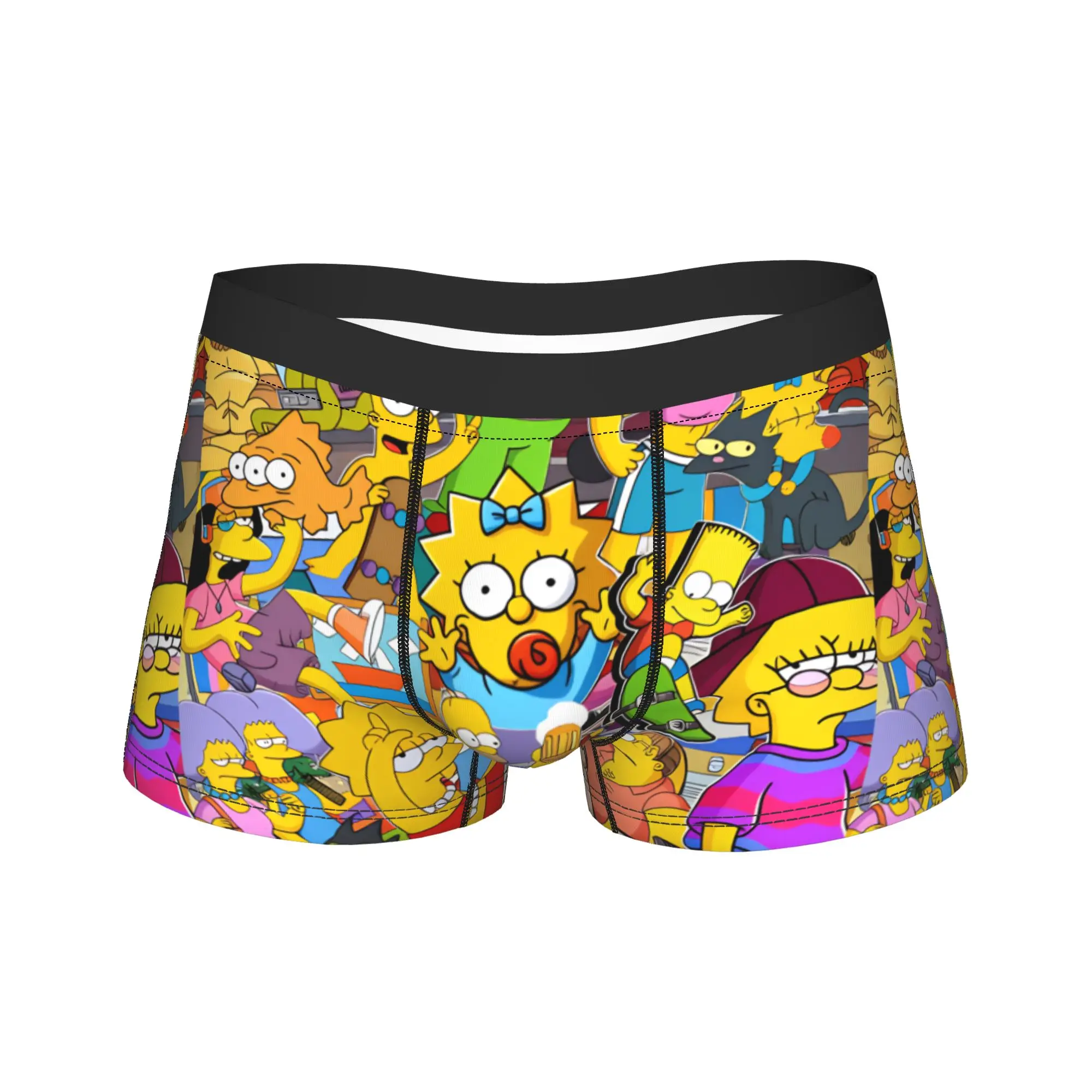 S-Simpsons Family Cartoon Characters Underwear  Comfortable Panties Print Shorts Briefs For Men 3D Pouch Plus Size Boxershorts