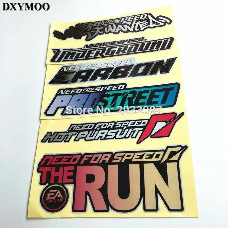 

Pack of 6PCS Car Styling Auto Whole Body Door Sticker Decal Vinyl for MOST WANTED Hotpursuit Underground Prostreet THE RUN