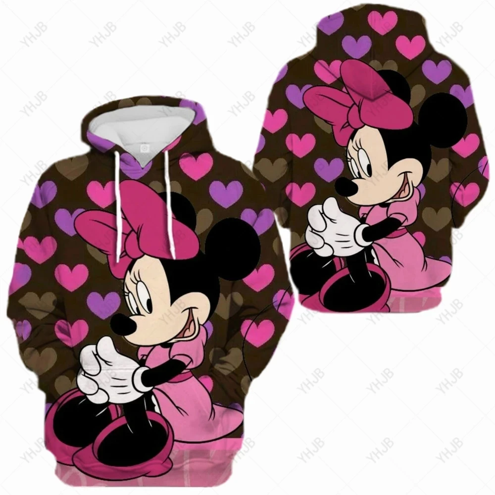 New Autumn Winter Women Mickey Mouse Hoodie Kids Disney Pullover Adult Cartoon Hooded Clothing Boys Girls Fashion Coat With Hat