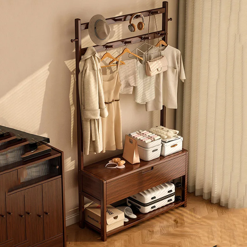 

*/-Minimalist Organizer Coat Racks Standing Storage Wooden Hallway Coat Racks Cabinet Floor Porte Manteau Entrance Hall Furnitur