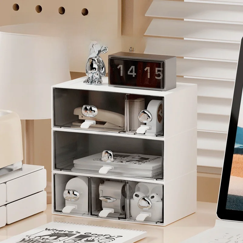 desktop-organizer-box-office-supplies-drawer-style-study-desk-pen-memo-grid-storage-box-plastic-material