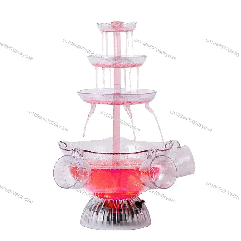 3-Tier Wine Champagne Party Fountain Red Wine Dispenser Juice Drink Beer Waterfall Machine 110V/ 220V