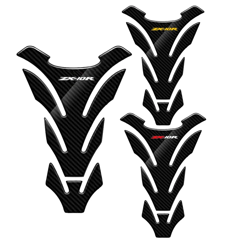 

3D Carbon Fiber Motorcycle Fuel Tank Pad Cover Protector Decal Stickers For Kawasaki ZX10R ZX-10R ZX 10R