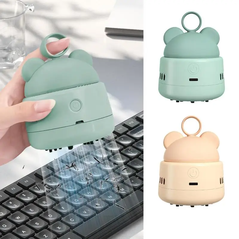 Portable Desk Vacuum Cleaner Desktop Vacuum Cleaner Crumbs -speed Cute Wireless Design Silicone Carry Handle USB Charging Vacuum