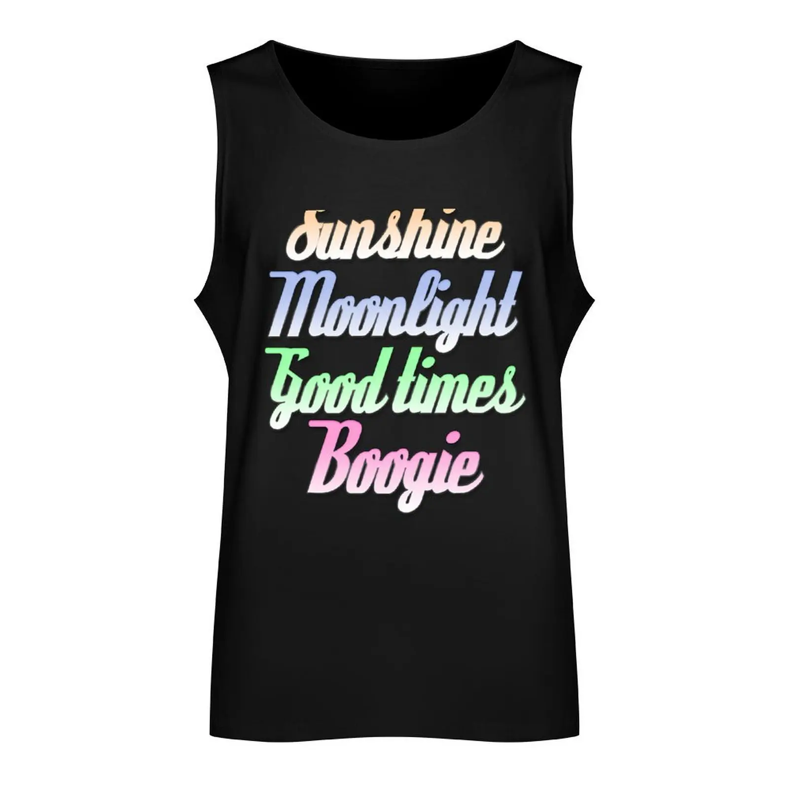 Sunshine Moonlight Good Times Boogie Tank Top Japanese t-shirt sports t-shirts for men mens designer clothes Sports clothing