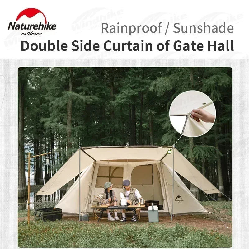 Naturehike quick open tent professional waterproof camping 4 people screen anti uv beach Awning events parties outdoor gazebo