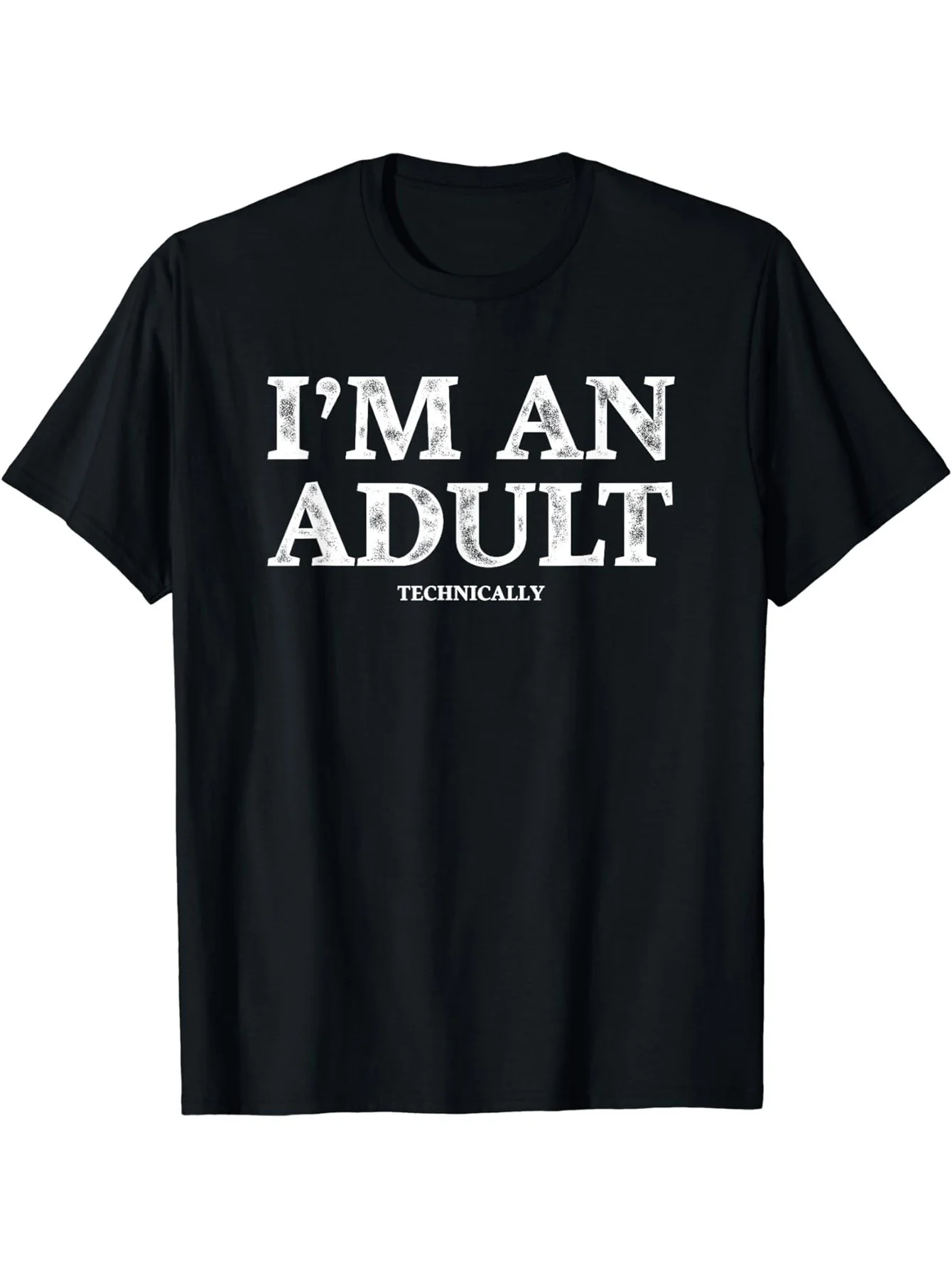 

I M AN ADULT Print Mens Casual Short Sleeve Round Neck Tshirt For Summer Outdoor Street