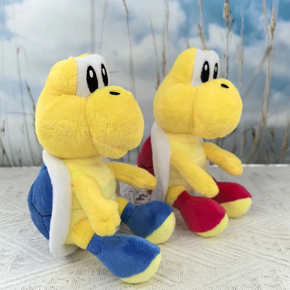 2x super mario bros. koopa troopa azul tartaruga vermelha 6 "brinquedo de pelúcia, jogo de interruptor furia bowser 3d mundo odyssey boneca de pelúcia