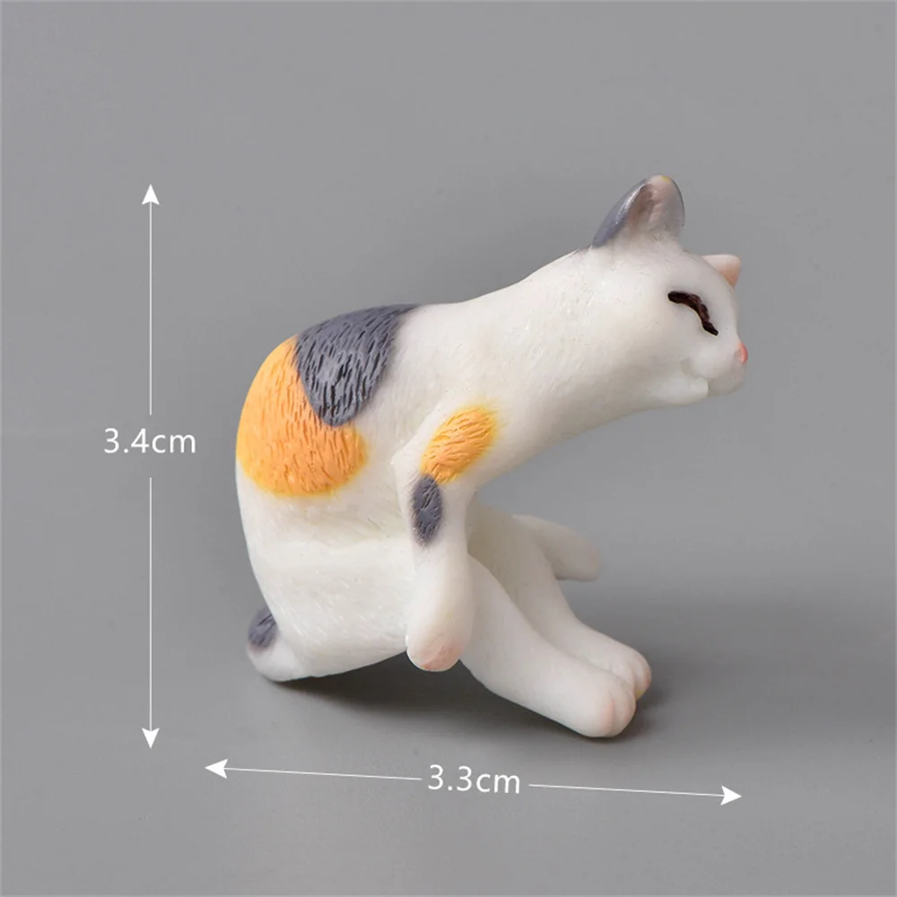 Cute Cat Figures Toys Room Decoration Cartoon Character Garden Ornament Decoration Micro Landscape Bonsai Figurine Resin Crafts