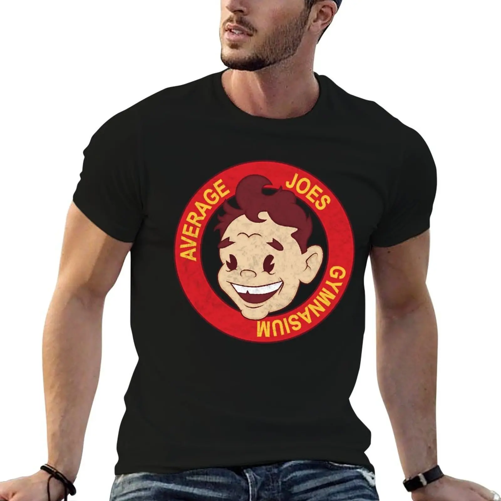 Camiseta mediana Joes Gym, camiseta para hombre, camiseta gráfica lisa para hombre