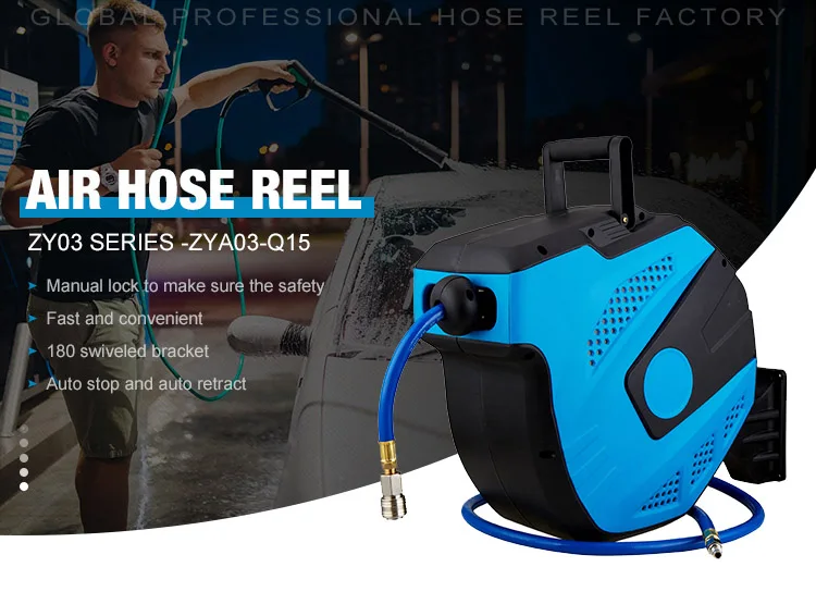 Automatic Retractable Flexible Hose Reel Retractable Air Hose Reel 15M