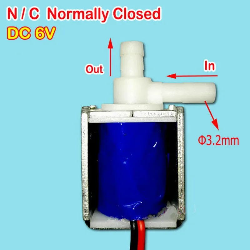 DC 6V Micro Mini Water Air Electric Solenoid Valve N/C Normally Closed Valve Water Flowers Gas Small Electric Control Valve