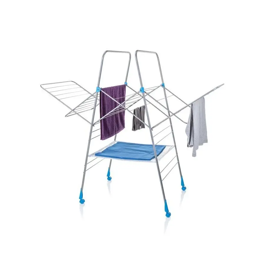 

Складная сушилка для белья Homecare Multi Dryer с 82 футами сушильного пространства, для использования в помещении, серебристая