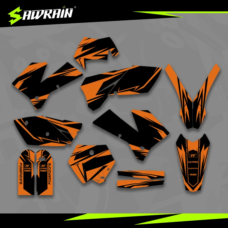 

Мотоциклетные графические фоны Sawrain, наборы наклеек для KTM EXC XCW SXF 05-06SXF 06-07EXC 008