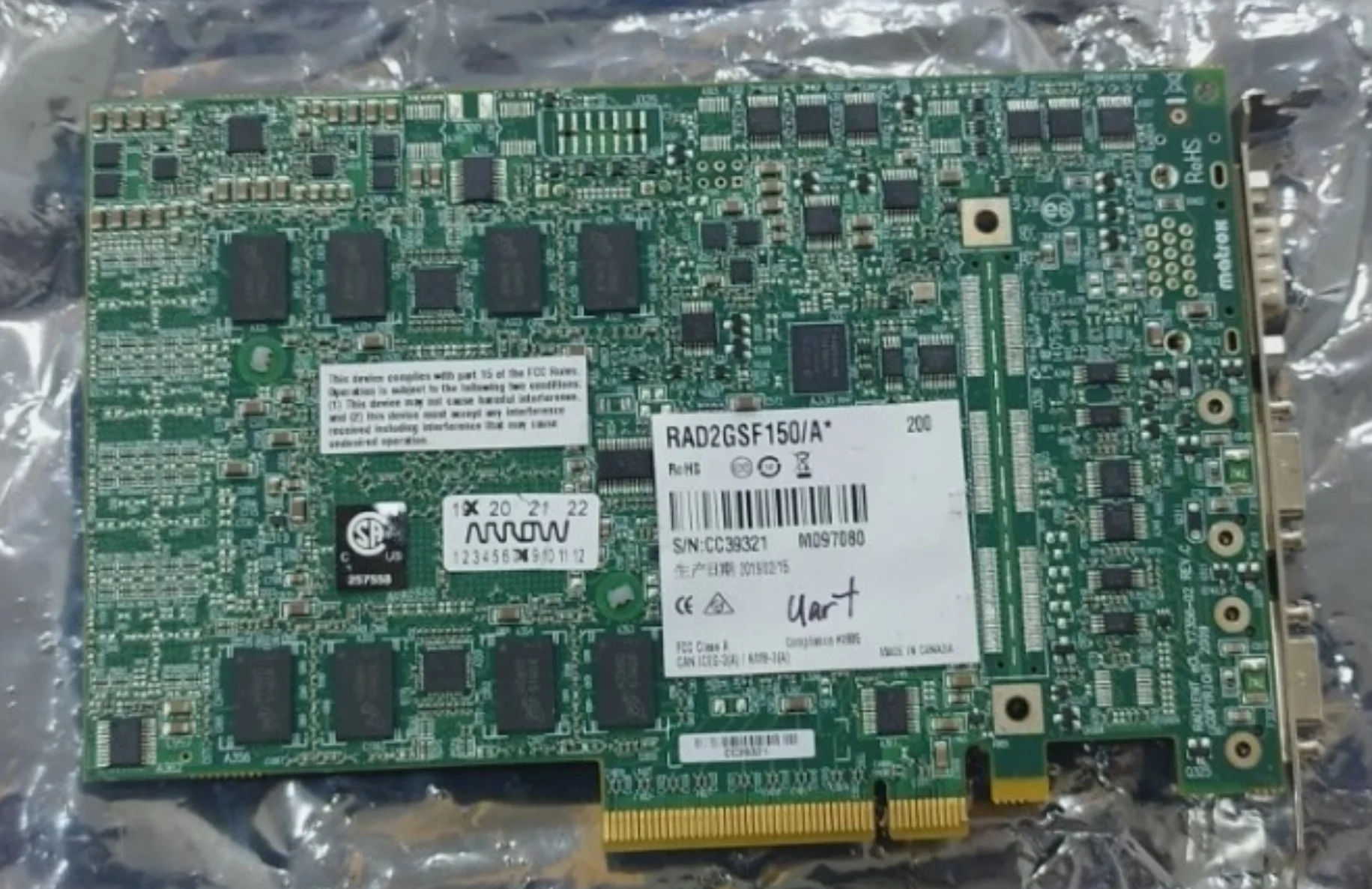 RAD2GSF150/A RAD2GSF150400 99%new and original capture card