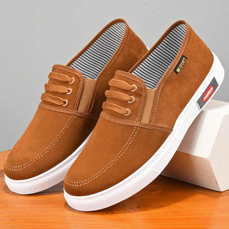 Men Shoes Breathable Canvas Shoes for Youth Student Slip on Walking Sneakers Driving Loafers House Moccasins Work Skate Flats