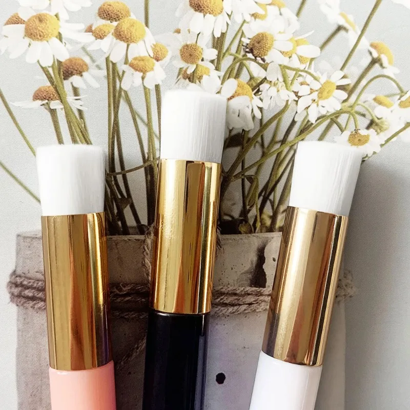 부드러운 브리슬 속눈썹 청소 브러시 필 오프 디자인 듀얼 엔드 속눈썹 연장 브러시 인체공학적 핸들 컴팩트 사이즈