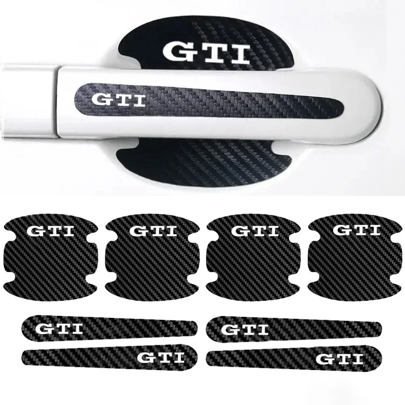 Car Ashtray Car Door Bowl Handle Sticker Carbon Fiber Protector Film For Volkswagen VW GTI Logo GTD GLI Anti Scratches Bumper Gu