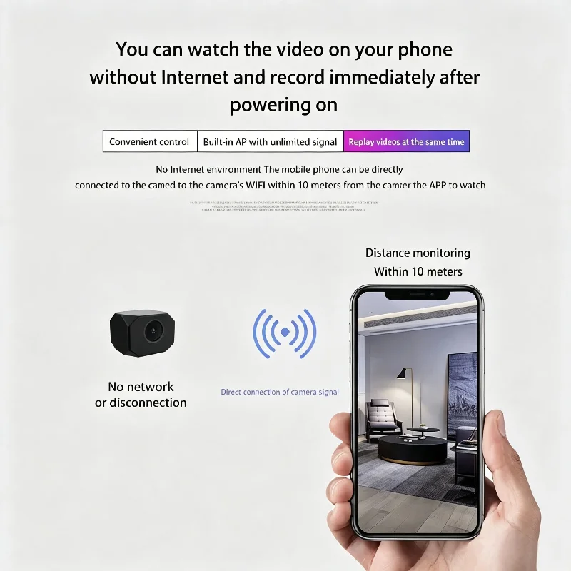 Lenovo Wireless Camera 4K Surveillance Security Mini Video Cam Night Vision Motion Detect Camcorder Mini Cam Monitor Smart Home image 6