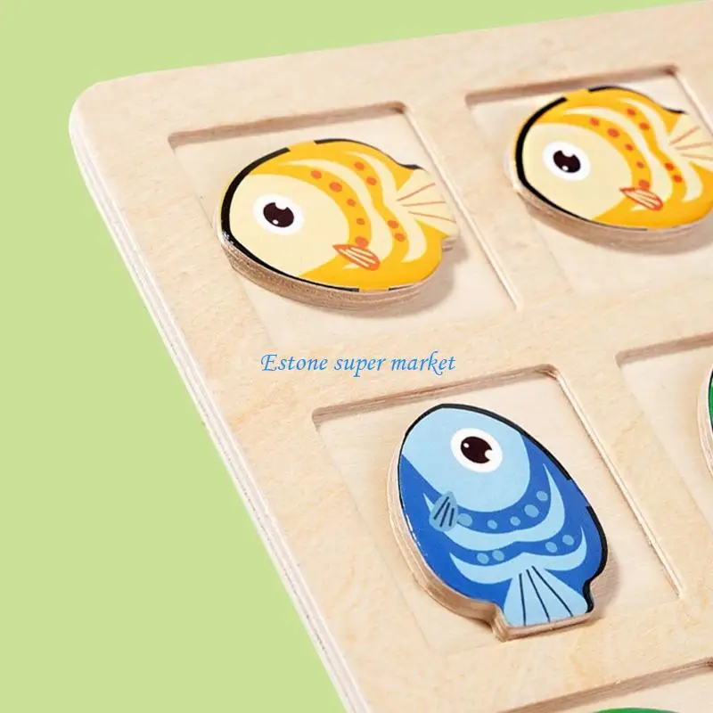 090B Wooden Development Puzzle For Children Color Identification Focusing Practice