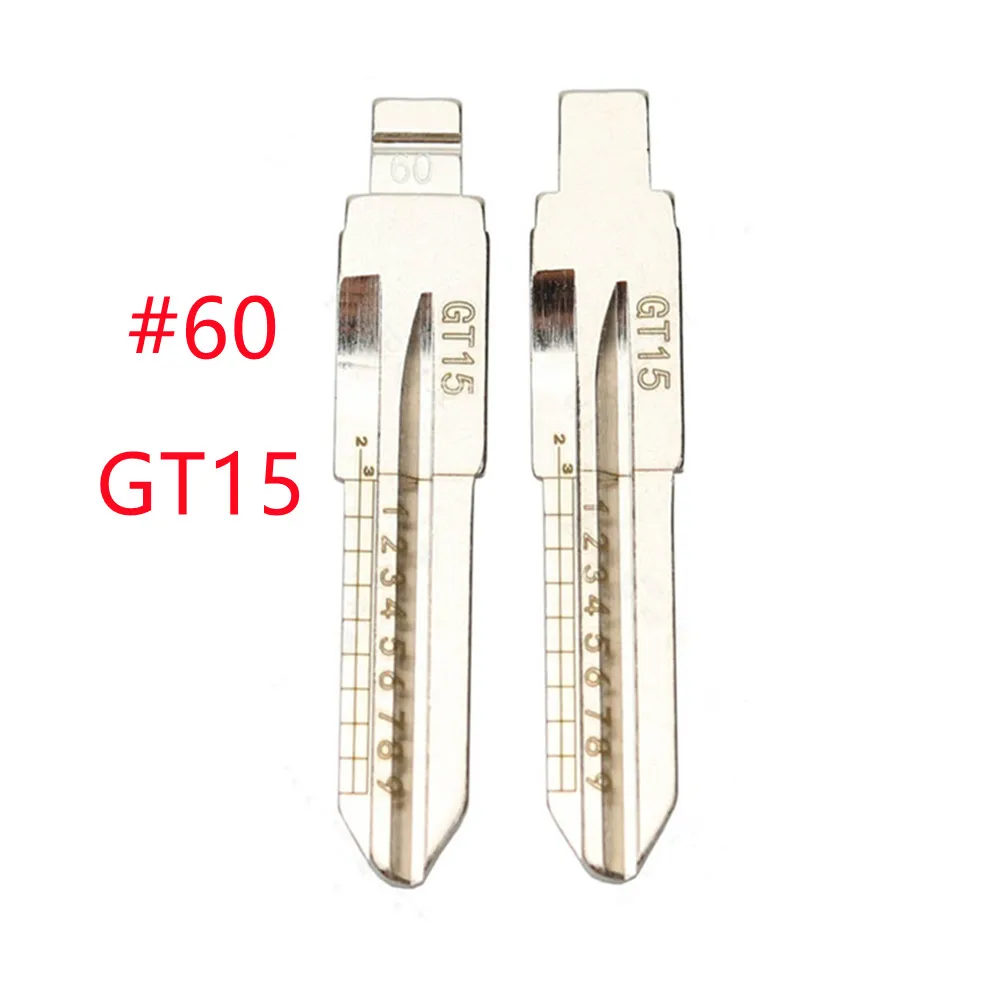 

10pcs/lot GT15 Engraved Line Key Blade For Fiat Palio Ferrari Scale Shearing Teeth Cutting Key Blank 2 IN 1 (No 60)