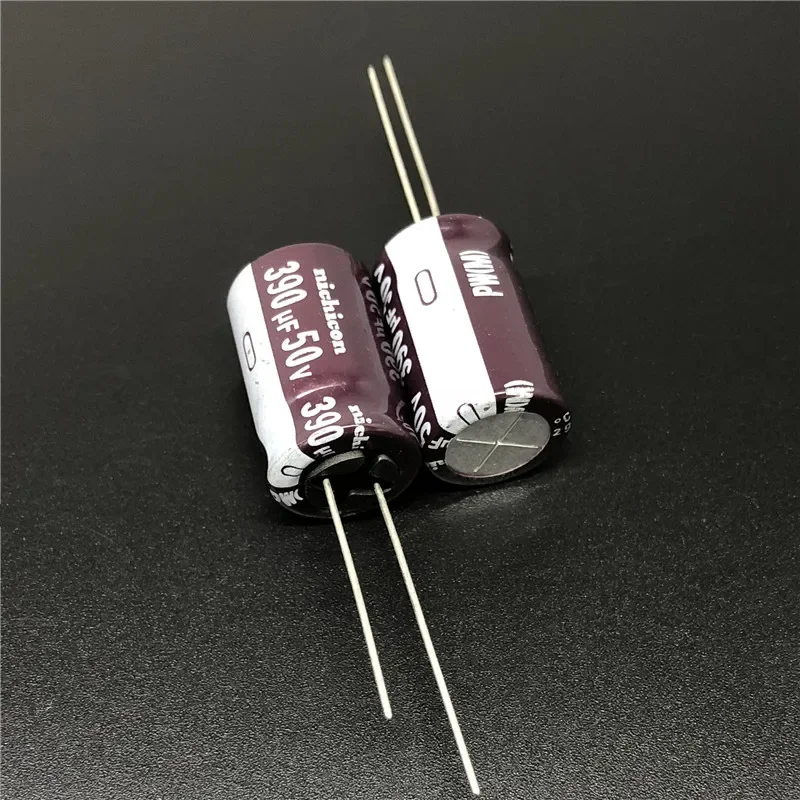 10pcs/100pcs 390uF 50V NICHICON PW Series 12.5x20mm Low Impedance Long Life 50V390uF Aluminum Electrolytic capacitor