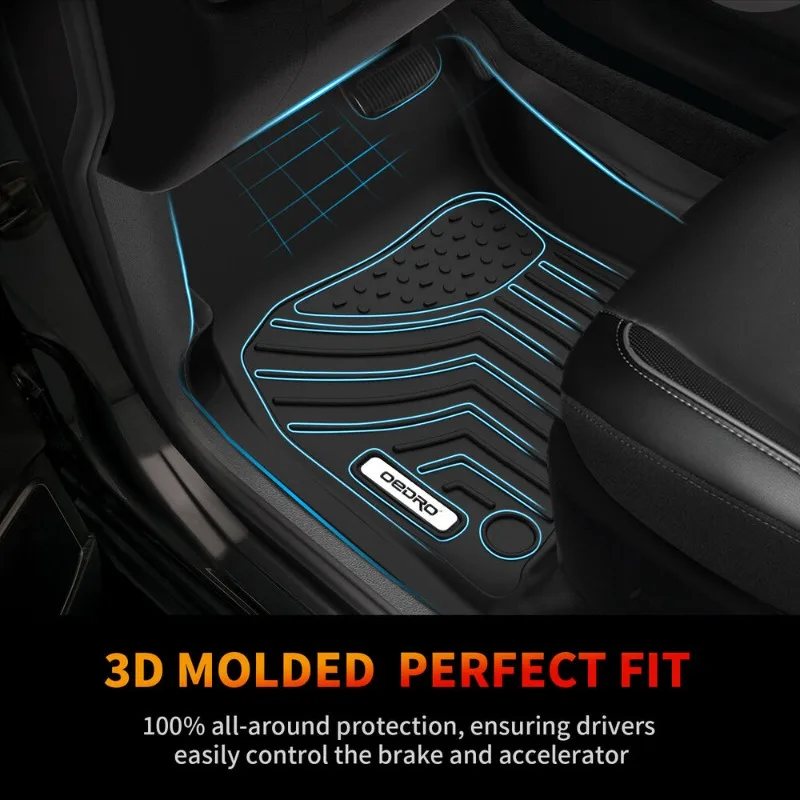 TPE Rubber Floor Mats Liners for 2019 2020 2021 2022 2023 2024 Ram 2500 3500 Crew Cab All Weather   United States