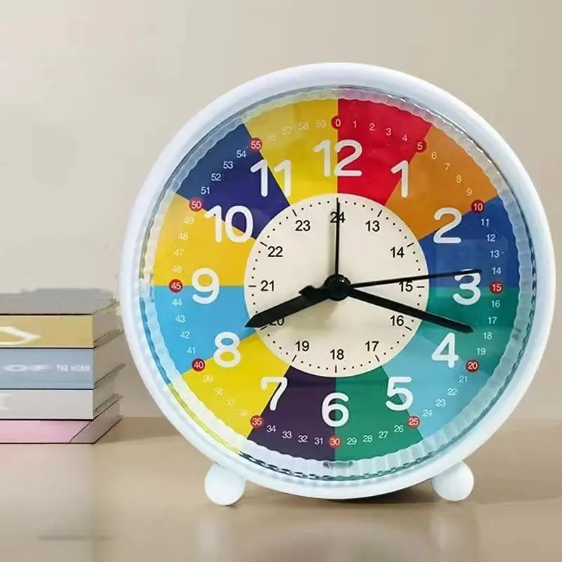 Early Learning Desktop Alarm Clock Children Wake Up Alarm Clock Living Room Bedroom Silent Desktop Clock Desktop Clock