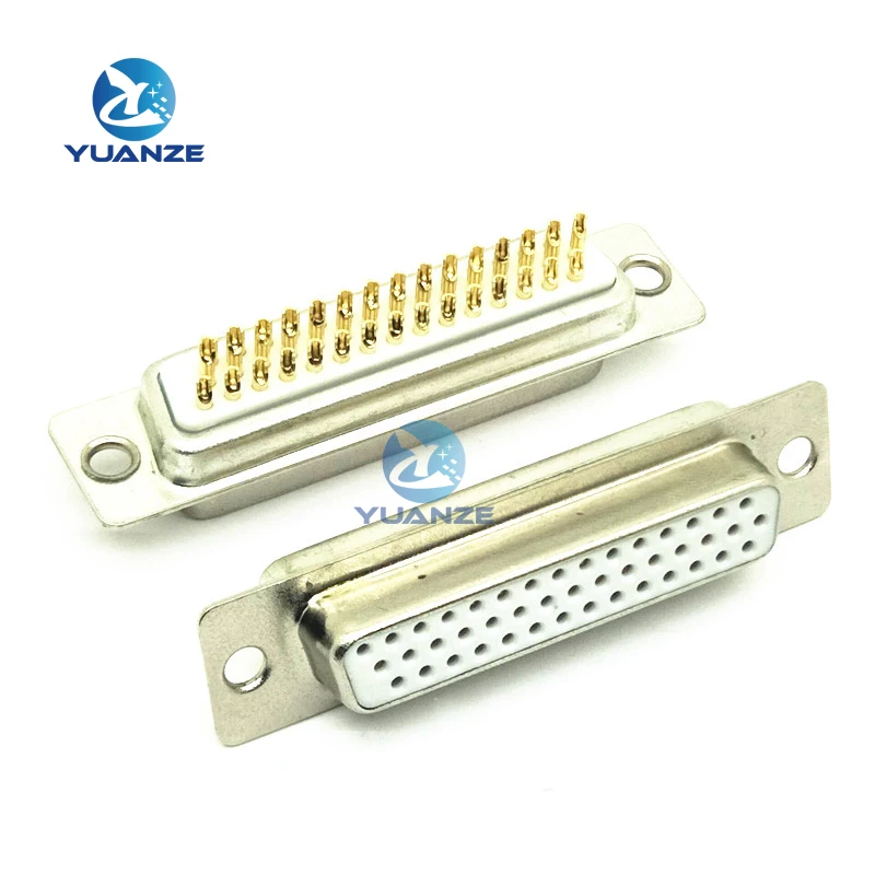 1PCS 3U Gold Plated Solid Pin HDD44 DB44 3 ROW Male Female CONNECTOR Solder Type D-Sub 44pin Adapter 44P