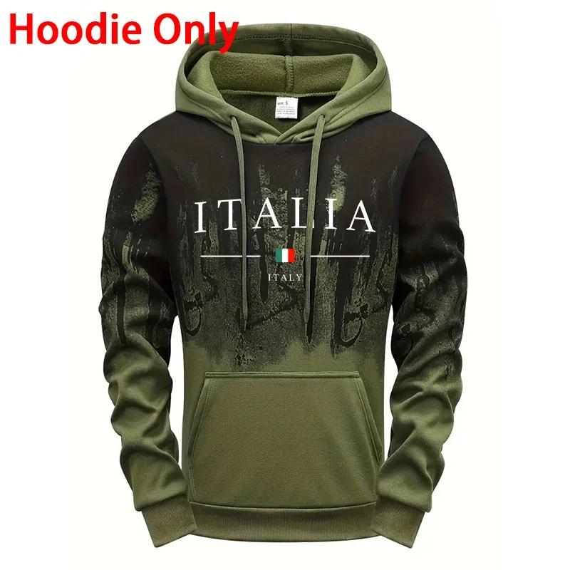 Autumn Winter Daily Sports Fashion Sweatshirt and Sweatpants Outfit Men's Set/Hoodie/Pants Italy New in Casual Hooded Tracksuit view 6