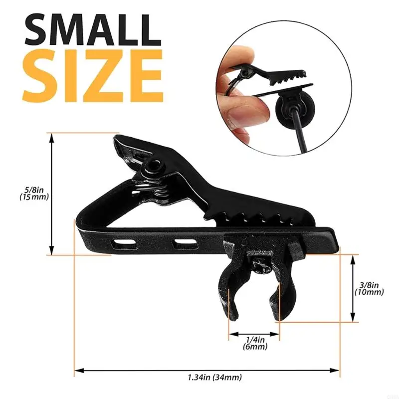 q5wa คลิปเน็คไทเมาท์มัดเดี่ยวปกไมโครโฟนไมโครโฟนคลิปสำหรับถือ mic microphones lapel mic -3pcs หรือ 5pcs หรือ 10pcs