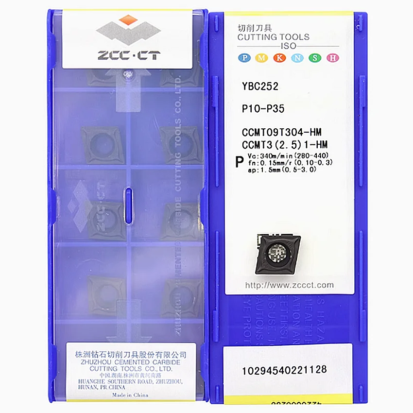 

CCMT09T304-HM YBC252/CCMT09T308-HM YBC252 ZCC.CT YBC252 CCMT09T304-HM CCMT09T308-HM CNC carbide inserts turning insert 10pcs/box