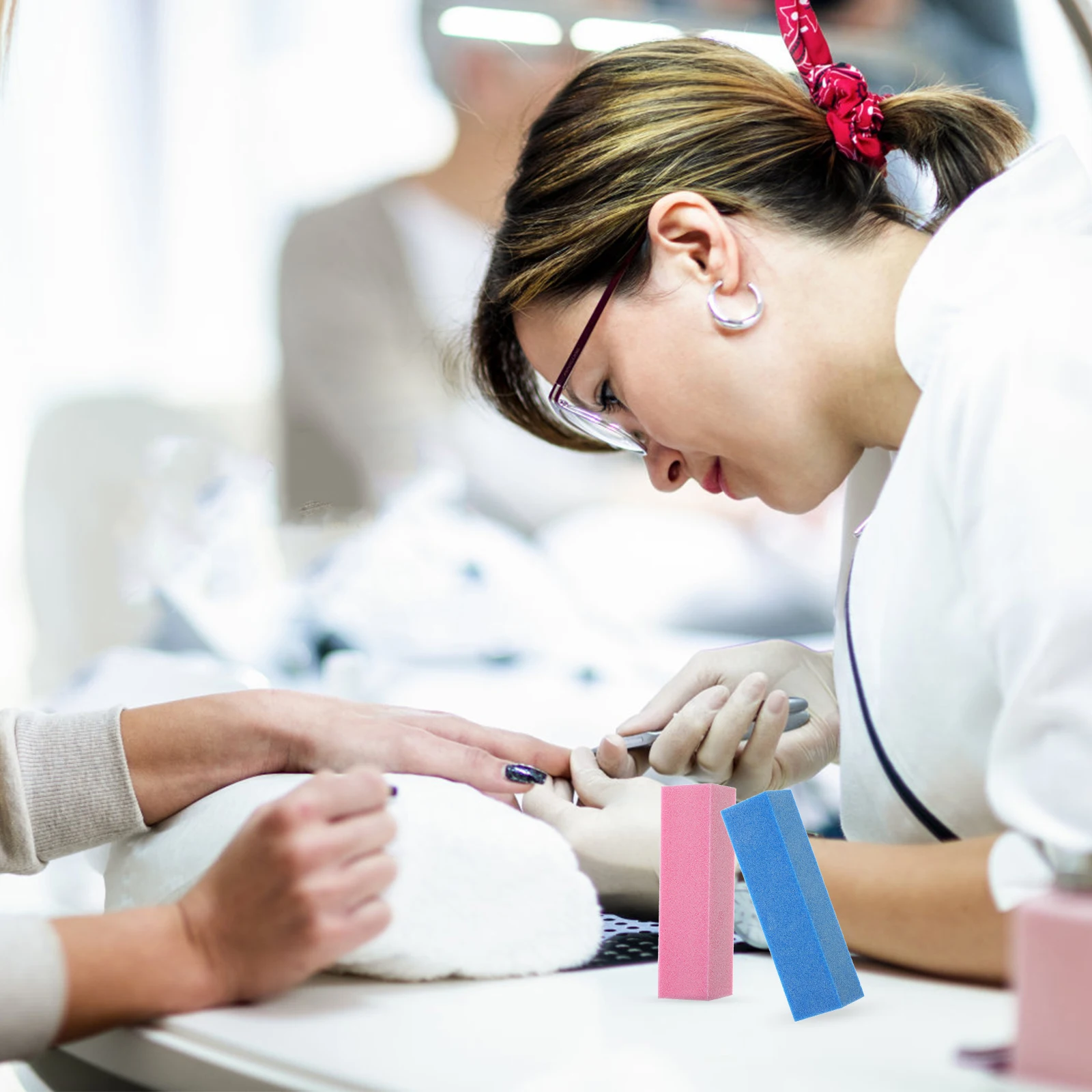 6 pçs arquivos de unhas buffers reutilizáveis seguro natural acrílico unhas manicure conjunto de ferramentas pequena arquivo de unhas