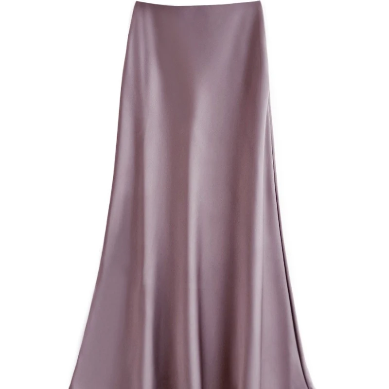 

Женская утягивающая полуюбка с высокой талией, длинное платье трапециевидной формы с ягодицами и рыбьим хвостом, легкая элегантная атласная юбка средней длины