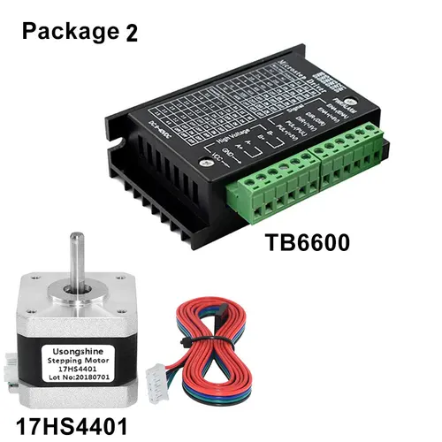 Imagen 2 del producto Juegos de controlador de Motor paso a paso Nema17 17HS4401 + TB6600 + MKS OSC velocidad de avance y marcha atrás ajustable para mesa deslizante de grabador CNC