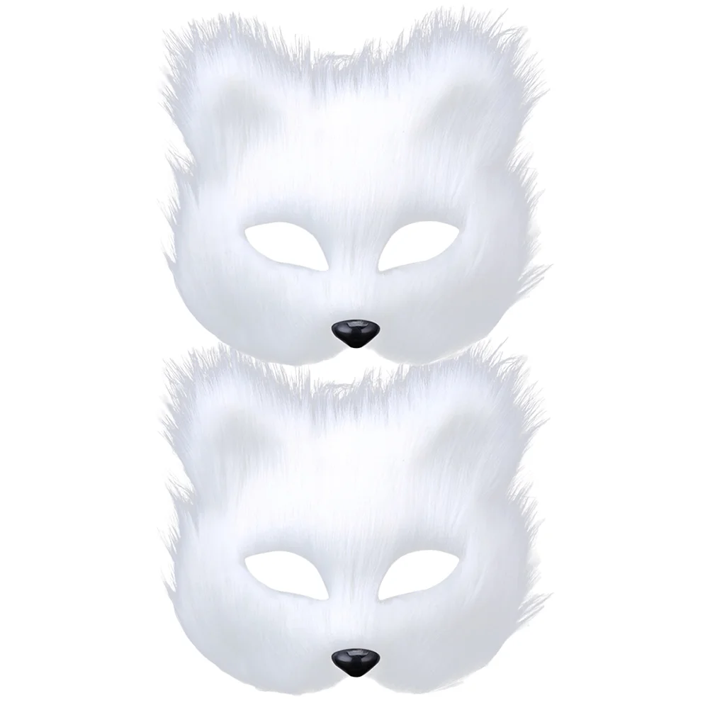 2 pezzi di peluche maschera animale travestimento costume cosplay accessori per feste uomini e donne gatto