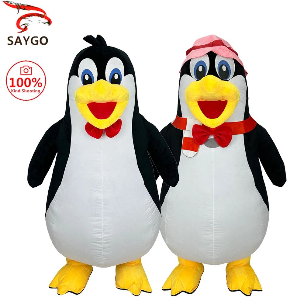 

SAYGO Adult Inflatable Male and Female Penguin Costume Character Cosplay Halloween Christmas Party Mascot Plush Costume